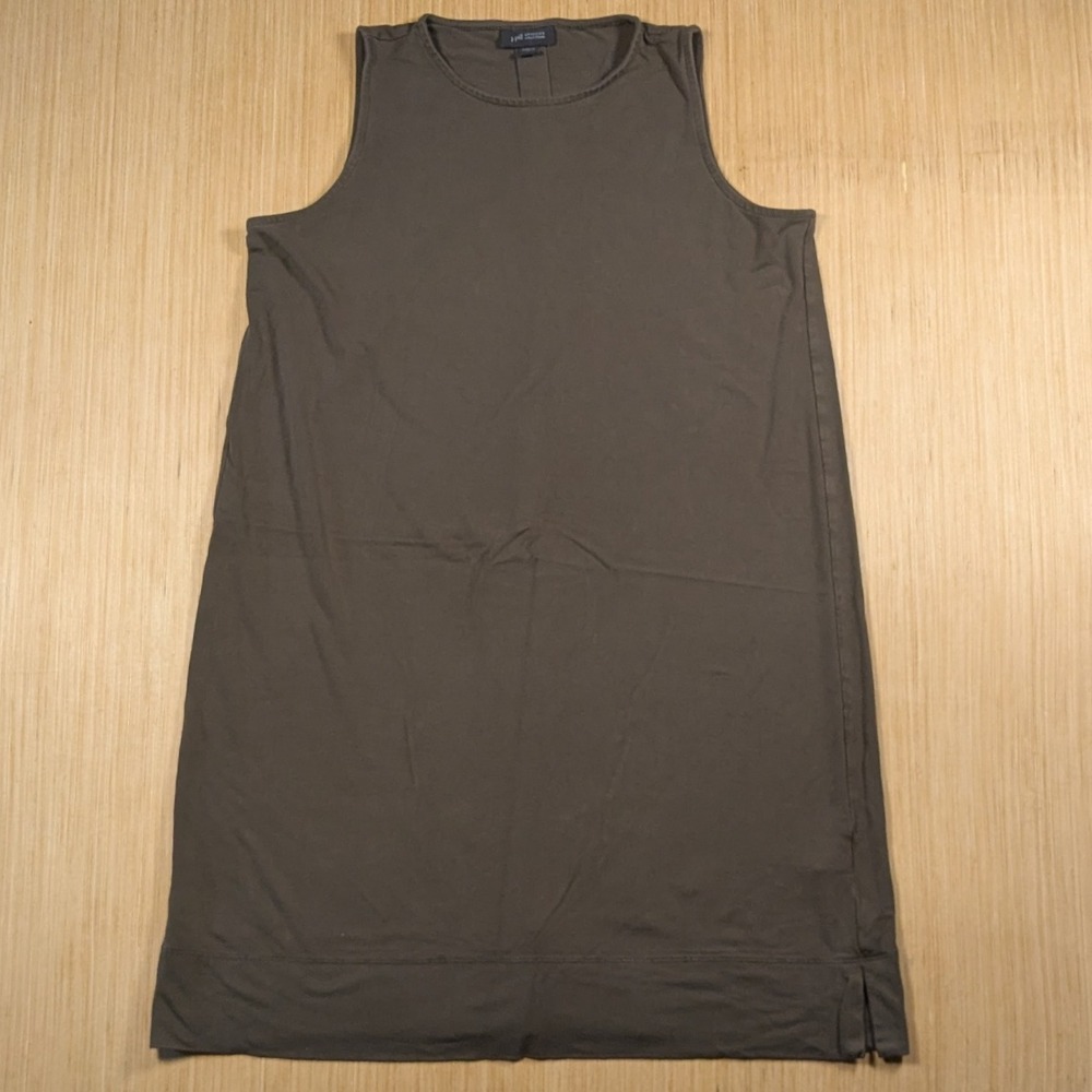J Jill Wearever Tank Dress Stretchy Minamilist Brown Casual Women's Small Petite